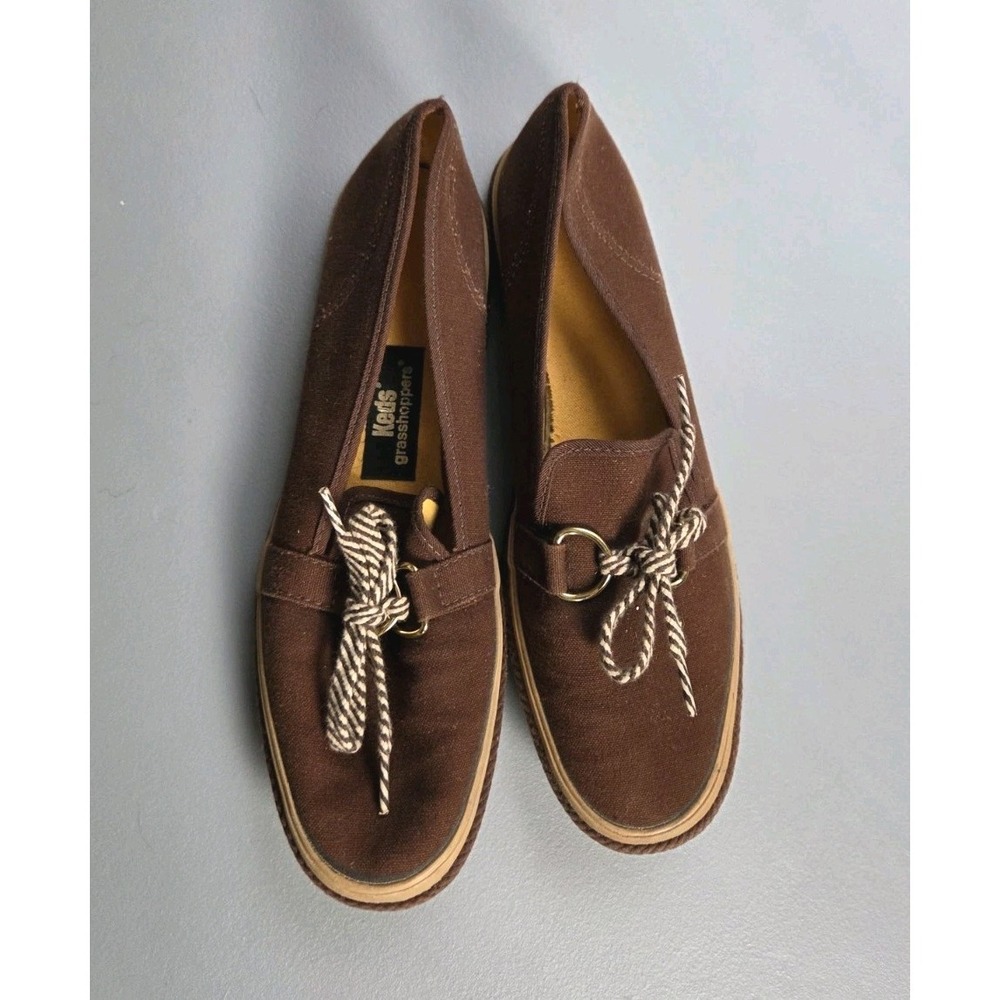 Vintage Grasshoppers by Keds Slip On Casual Comfort Shoes Size 8 Brown